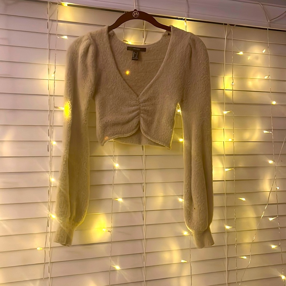 Cute fuzzy Summer/Winter Crop top